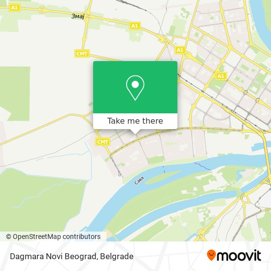 Dagmara Novi Beograd map