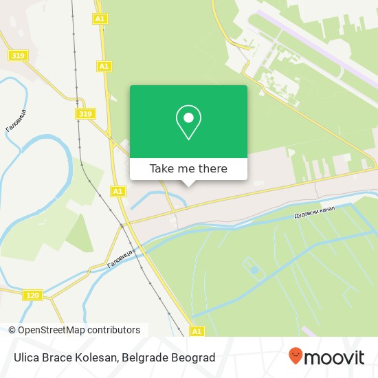 Ulica Brace Kolesan map