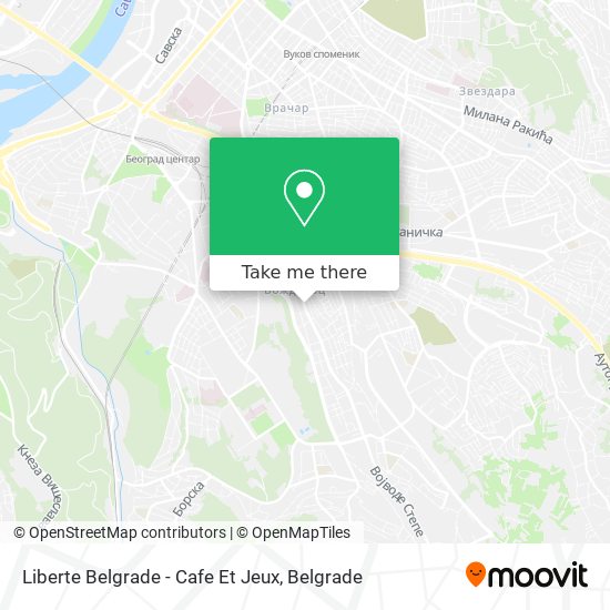 Liberte Belgrade - Cafe Et Jeux map