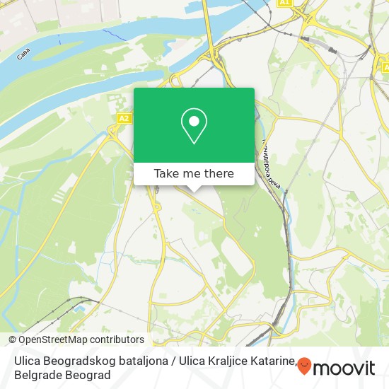 Ulica Beogradskog bataljona / Ulica Kraljice Katarine map