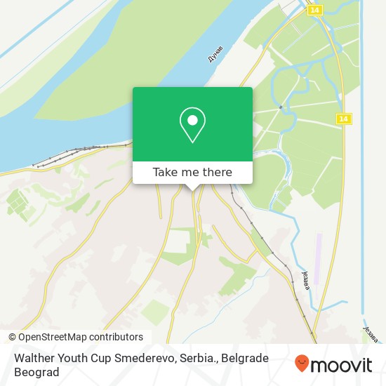 Walther Youth Cup Smederevo, Serbia. map