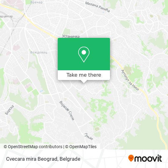 Cvecara mira Beograd map