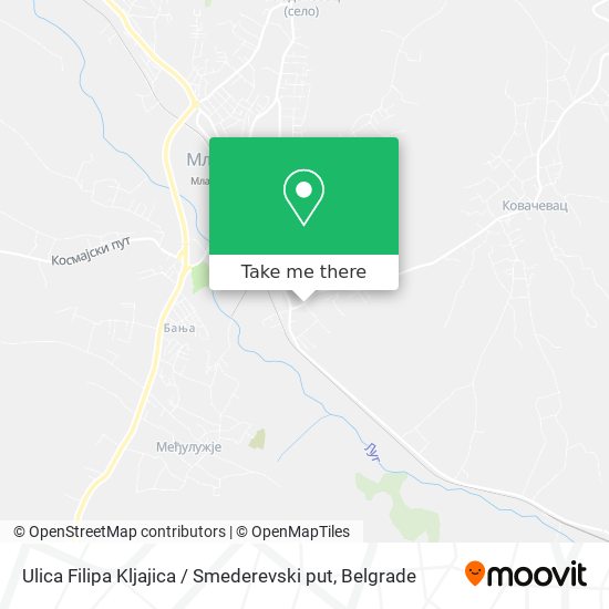 Ulica Filipa Kljajica / Smederevski put map