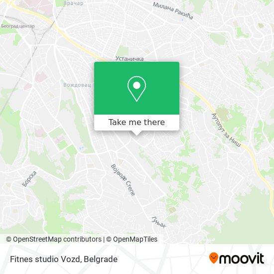 Fitnes studio Vozd map