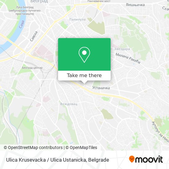 Ulica Krusevacka / Ulica Ustanicka map