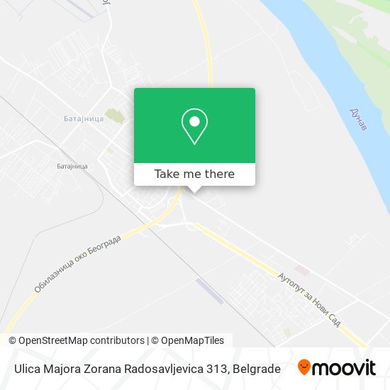 Ulica Majora Zorana Radosavljevica 313 map