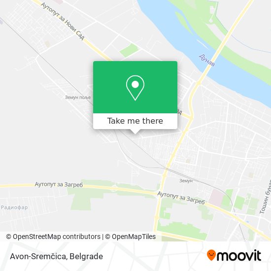 Avon-Sremčica map
