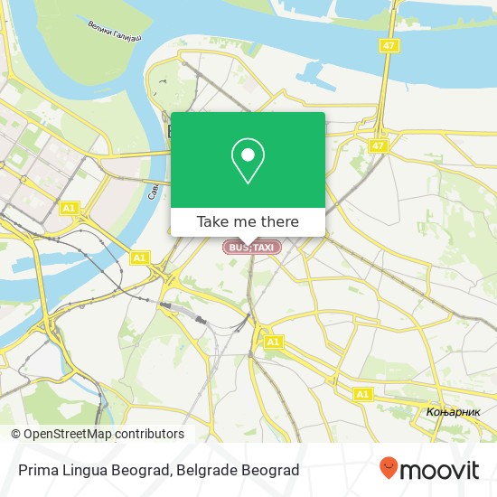 Prima Lingua Beograd map