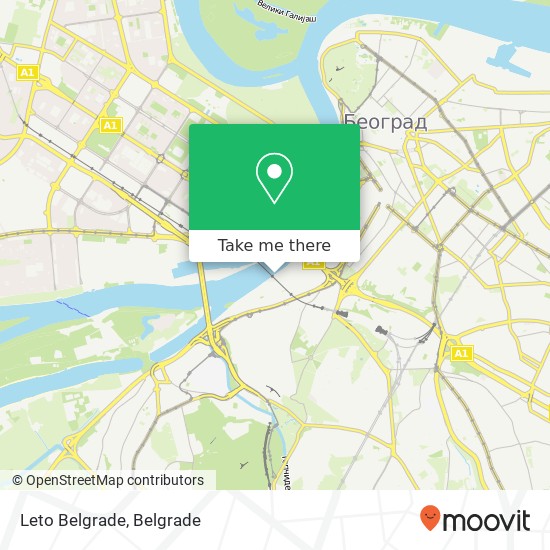 Leto Belgrade map