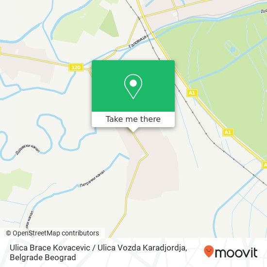 Ulica Brace Kovacevic / Ulica Vozda Karadjordja map