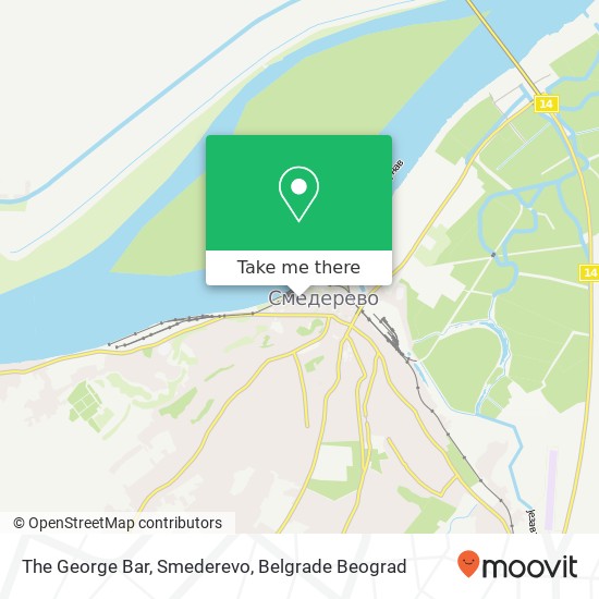 The George Bar, Smederevo map