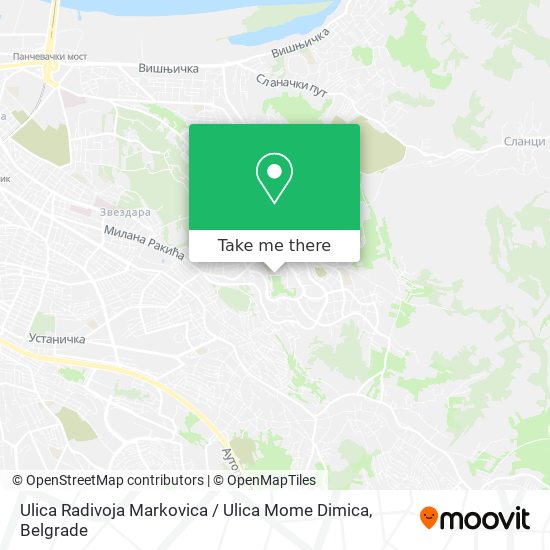 Ulica Radivoja Markovica / Ulica Mome Dimica map