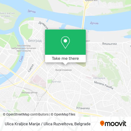 Ulica Kraljice Marije / Ulica Ruzveltova map