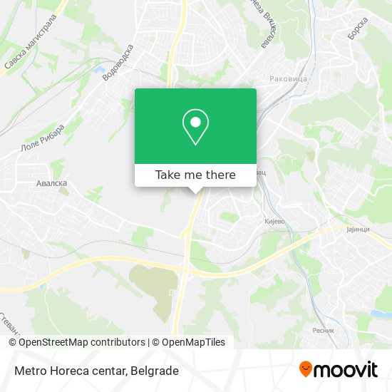 Metro Horeca centar map