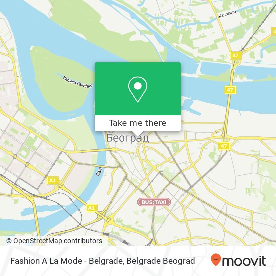 Fashion A La Mode - Belgrade map