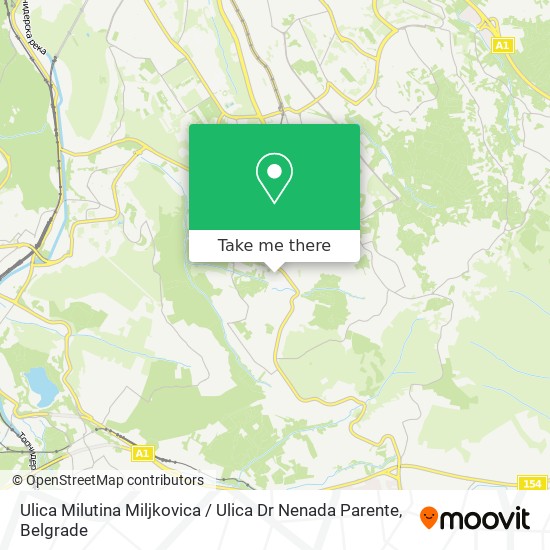 Ulica Milutina Miljkovica / Ulica Dr Nenada Parente map