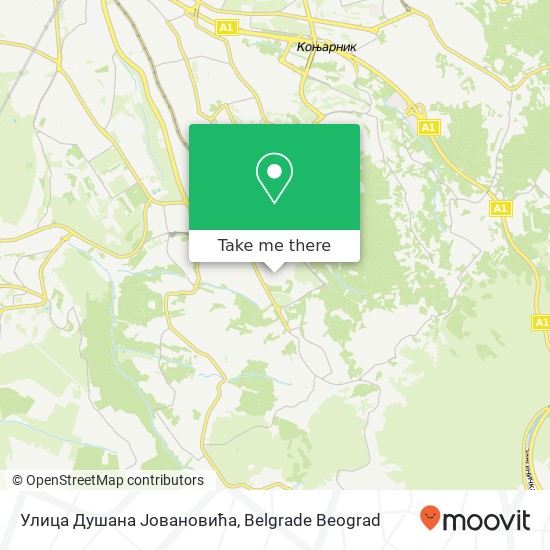 Улица Душана Јовановића map