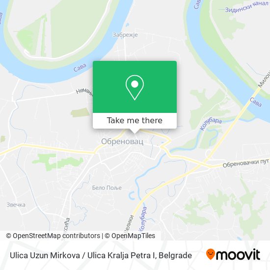 Ulica Uzun Mirkova / Ulica Kralja Petra I map