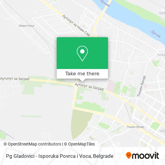 Pg Gladovici - Isporuka Povrca i Voca map