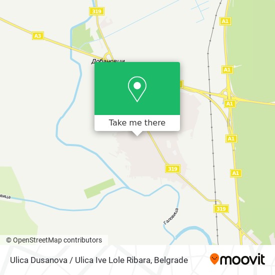 Ulica Dusanova / Ulica Ive Lole Ribara map