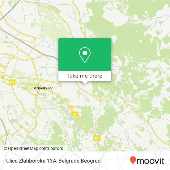 Ulica Zlatiborska 13А map