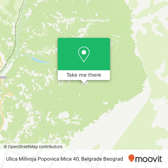 Ulica Milivoja Popovica Mice 40 map