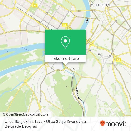 Ulica Banjickih zrtava / Ulica Sanje Zivanovica map