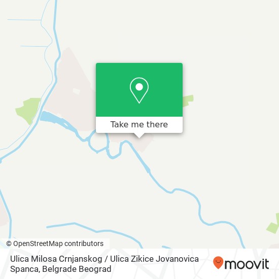 Ulica Milosa Crnjanskog / Ulica Zikice Jovanovica Spanca map