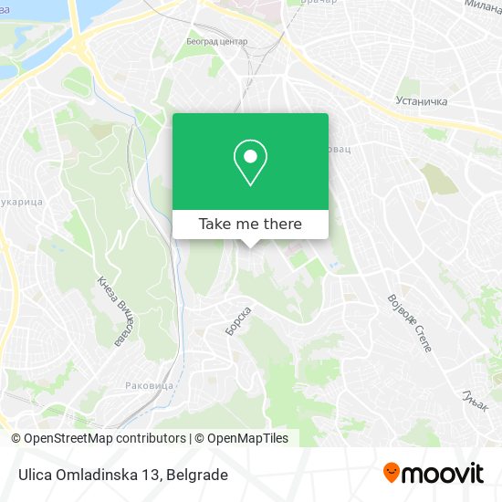Ulica Omladinska 13 map