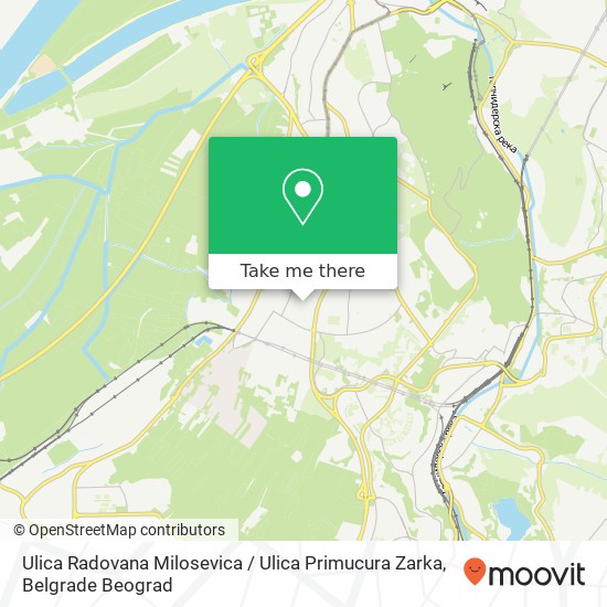 Ulica Radovana Milosevica / Ulica Primucura Zarka map