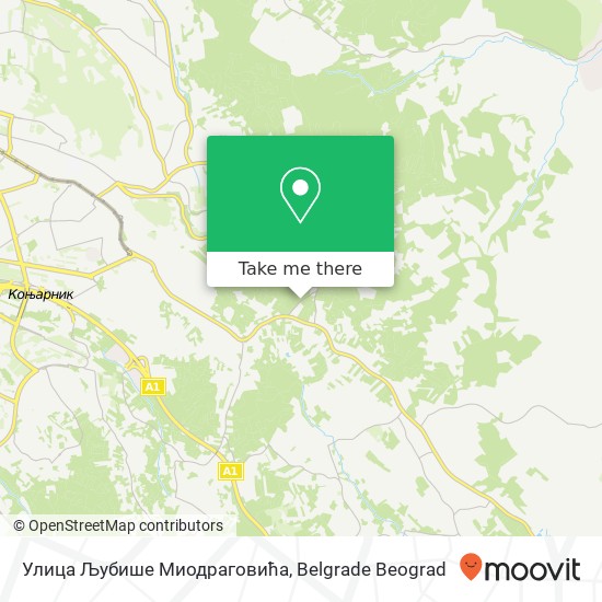 Улица Љубише Миодраговића map