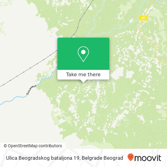 Ulica Beogradskog bataljona 19 map