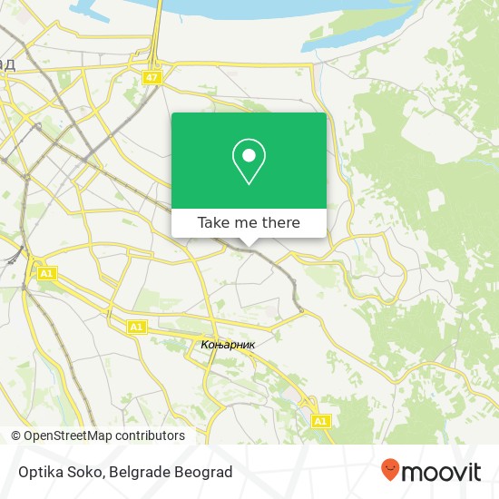 Optika Soko map