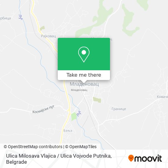 Ulica Milosava Vlajica / Ulica Vojvode Putnika map