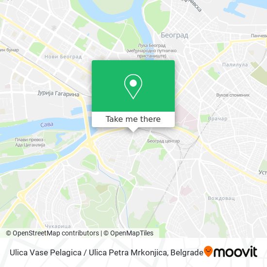 Ulica Vase Pelagica / Ulica Petra Mrkonjica map