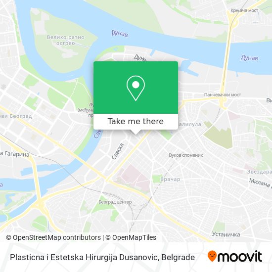 Plasticna i Estetska Hirurgija Dusanovic map