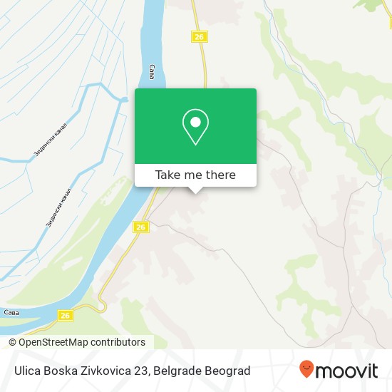 Ulica Boska Zivkovica 23 map