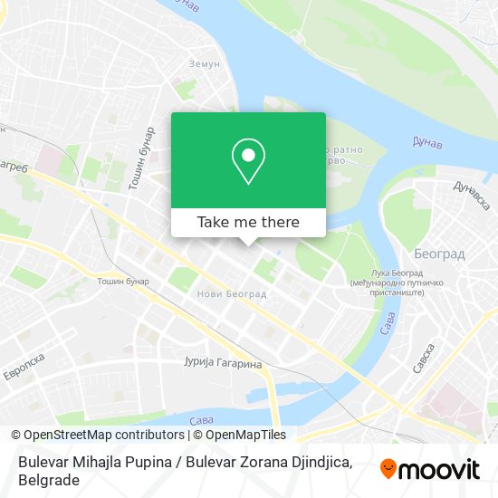 Bulevar Mihajla Pupina / Bulevar Zorana Djindjica map