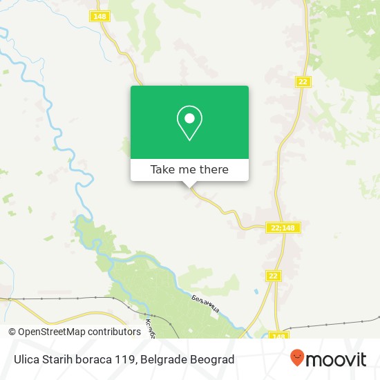 Ulica Starih boraca 119 map