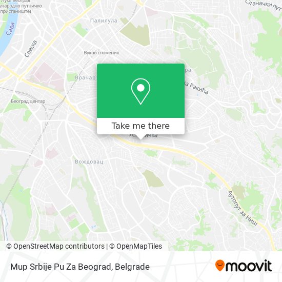 Mup Srbije Pu Za Beograd map