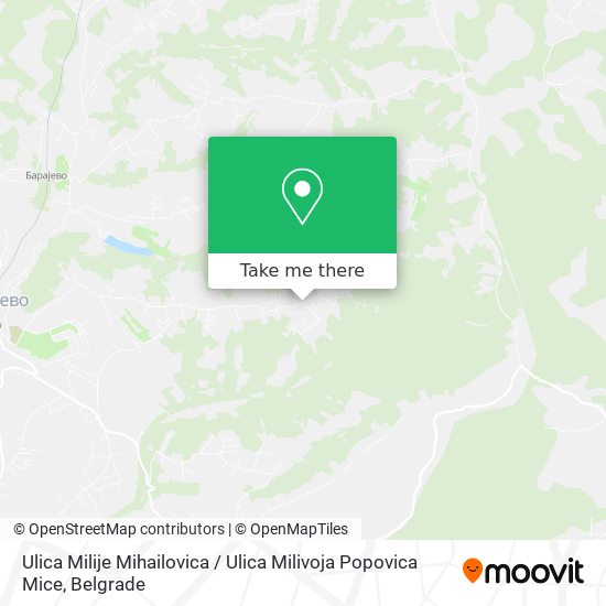 Ulica Milije Mihailovica / Ulica Milivoja Popovica Mice map