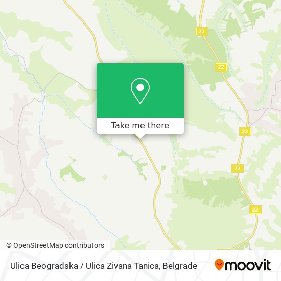 Ulica Beogradska / Ulica Zivana Tanica map