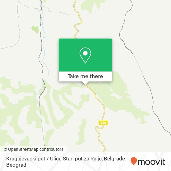 Kragujevacki put / Ulica Stari put za Ralju map