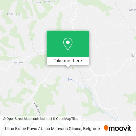 Ulica Brace Pavic / Ulica Milovana Glisica map