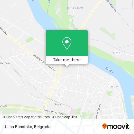 Ulica Banatska map