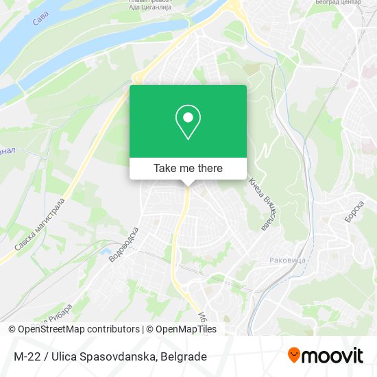 M-22 / Ulica Spasovdanska map