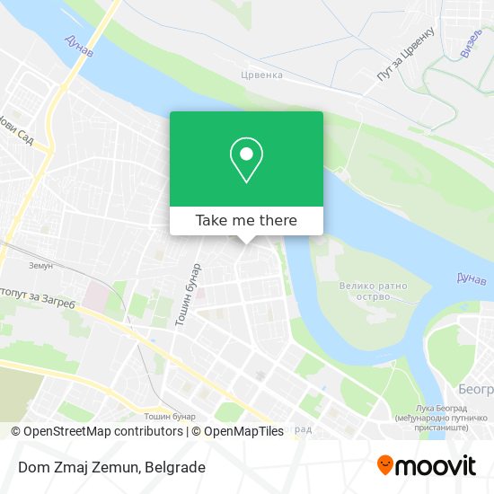 Dom Zmaj Zemun map