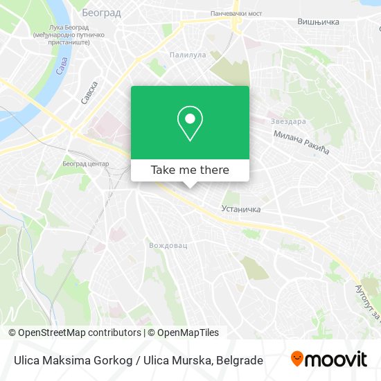 Ulica Maksima Gorkog / Ulica Murska map