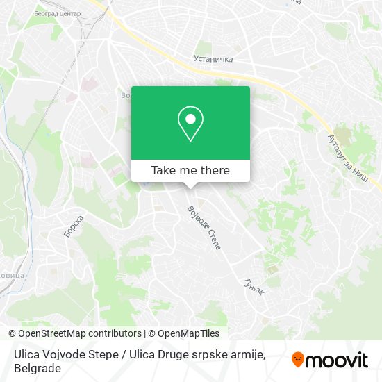 Ulica Vojvode Stepe / Ulica Druge srpske armije map