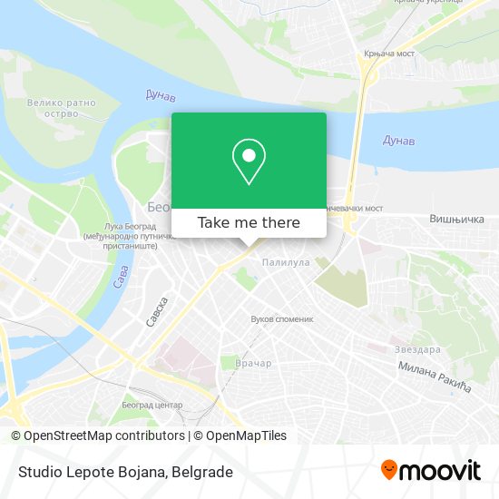 Studio Lepote Bojana map